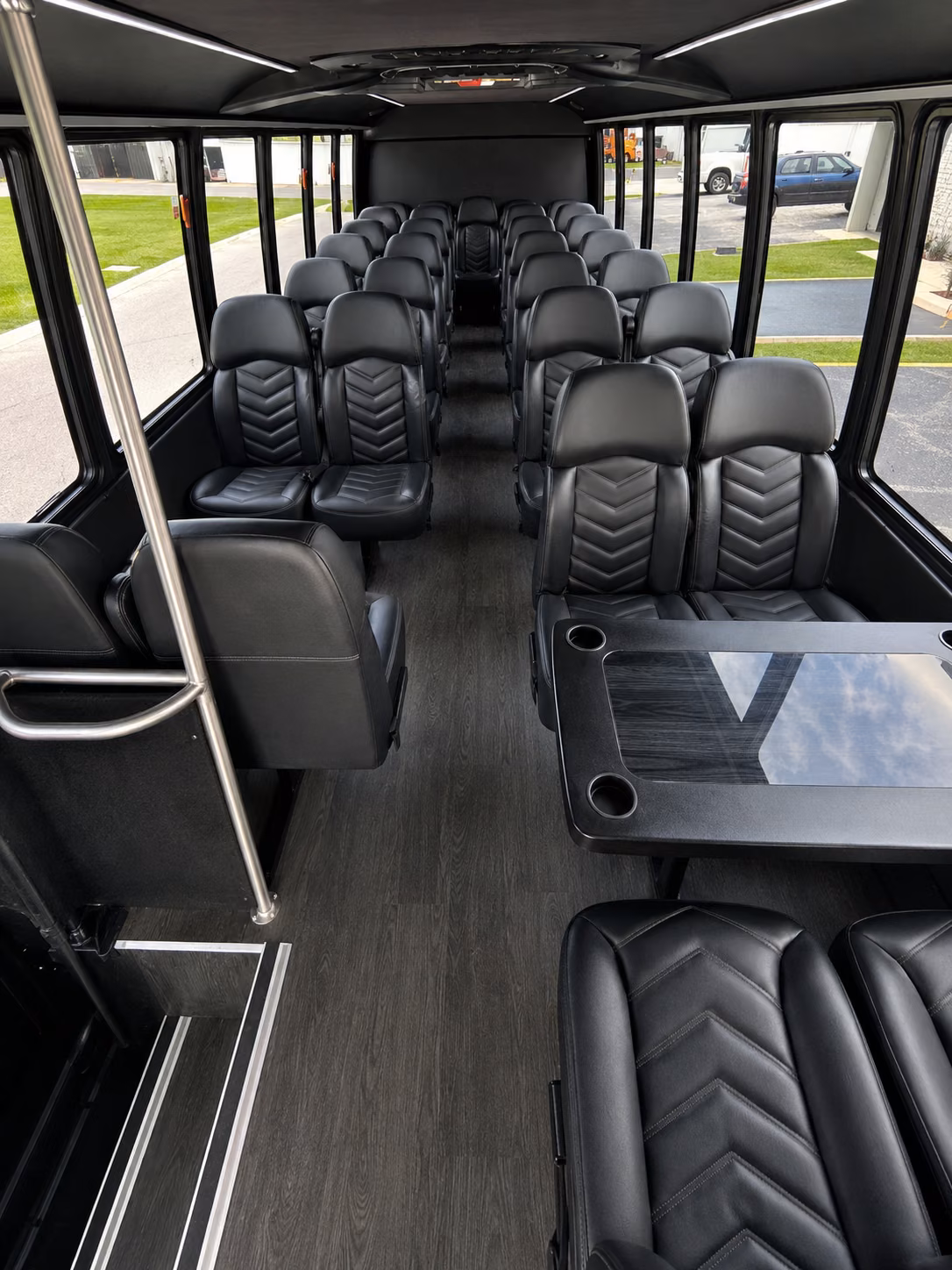 caldwell 15 passenger minibus inside