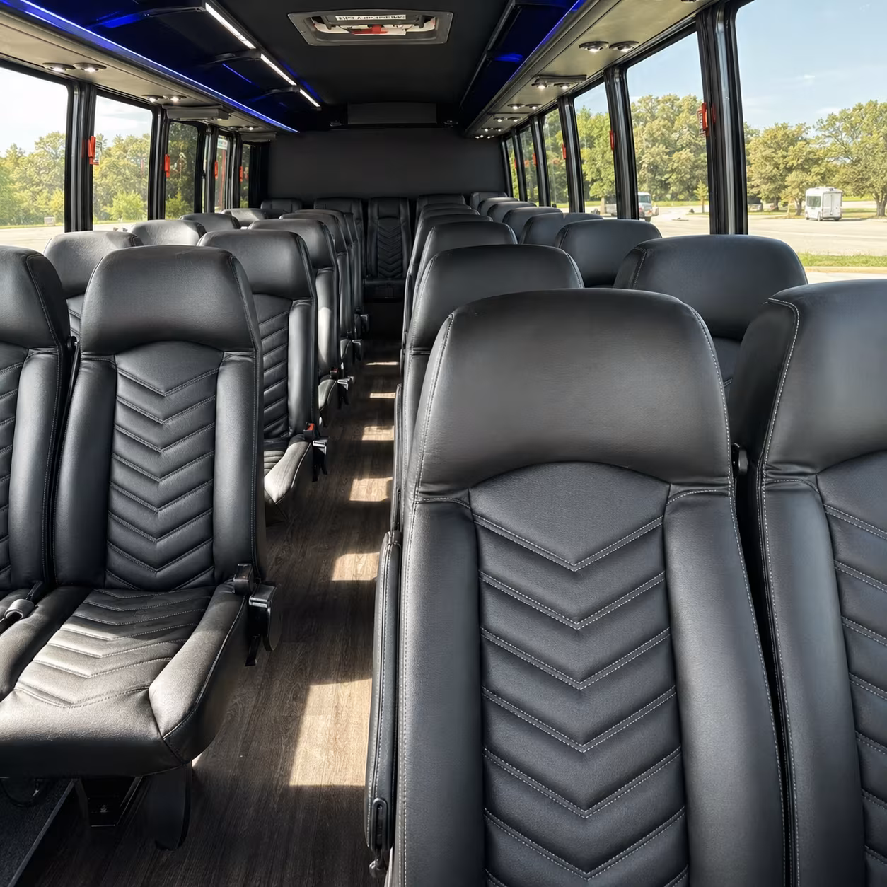 caldwell 28 passenger minibus inside