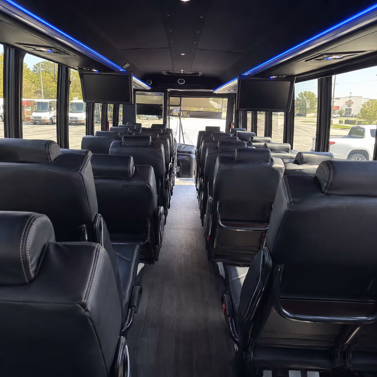 caldwell 28 passenger minibus interior
