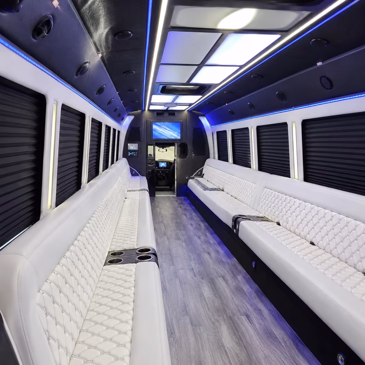 caldwell party bus rental interior